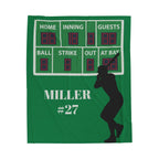 Baseball Blanket, Personalized Sports Team Gift, Last Name and Number, Player Fan Grandparents Parents, Custom Soft Plush Throw, Team Spirit