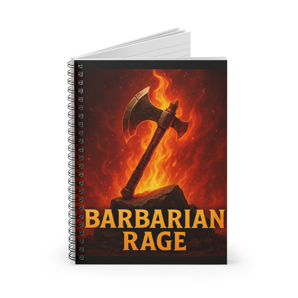 Barbarian Rage Spiral Notebook - RPG Journal, Sketchbook, Battle Planner, Dungeons & Dragons