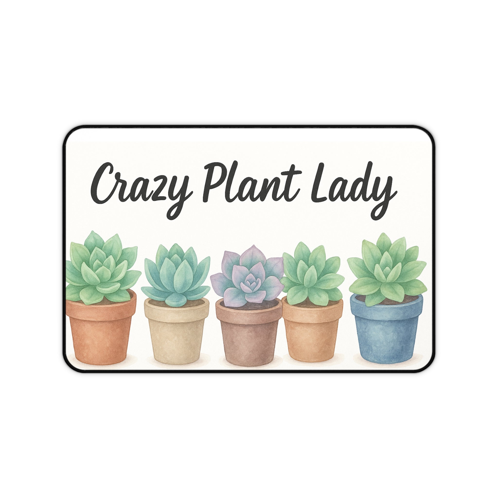 Crazy Plant Lady Desk Mat | Large Mouse Pad | Succulent Office Decor | Plant Lover Gift | Work From Home Accessory