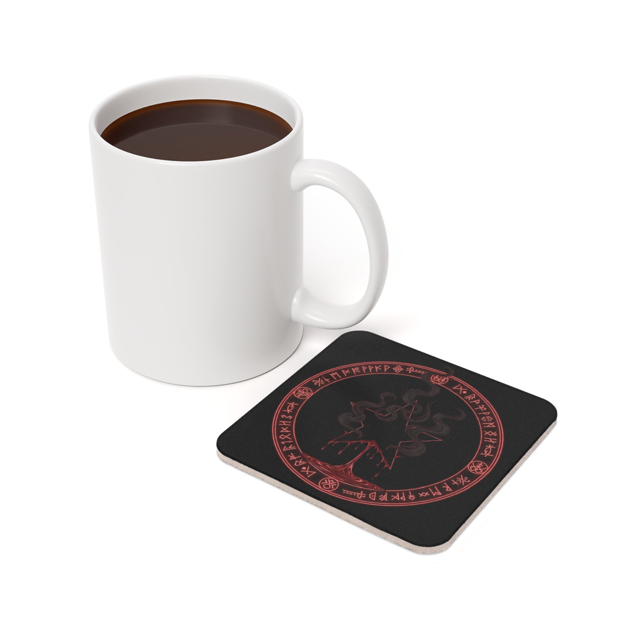 Black Mana MTG Cork Coaster — Round Heat-Resistant Drink Coaster