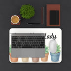 Crazy Plant Lady Desk Mat | Large Mouse Pad | Succulent Office Decor | Plant Lover Gift | Work From Home Accessory