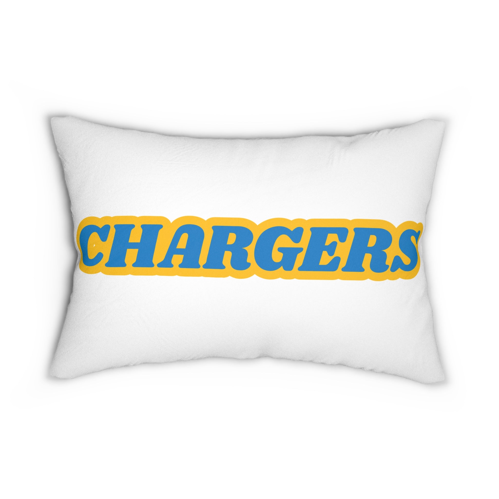Chargers Inspired Football Pillow | Blue & Gold Sports Fan Cushion | Game Day Home Décor, Sports Decor, Gift for Fans