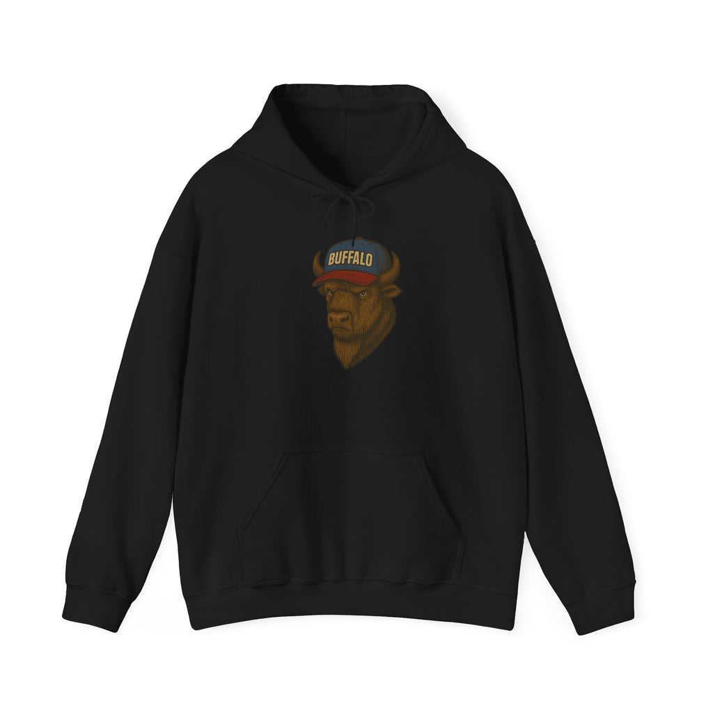 Buffalo Bills Fan Hooded Sweatshirt - Buffalo -Bills Mafia- Hoodie - Buffalo Mascot Design