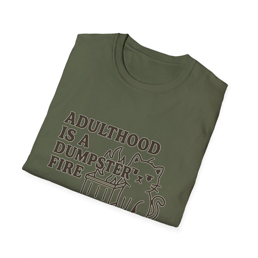 Adulthood Humor is a Dumpster Fire Shirt