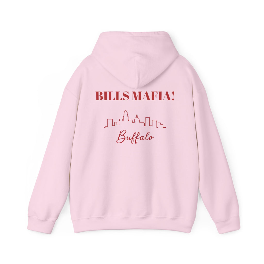 Buffalo Bills Fan Hooded Sweatshirt - Buffalo -Bills Mafia- Hoodie - Buffalo Mascot Design