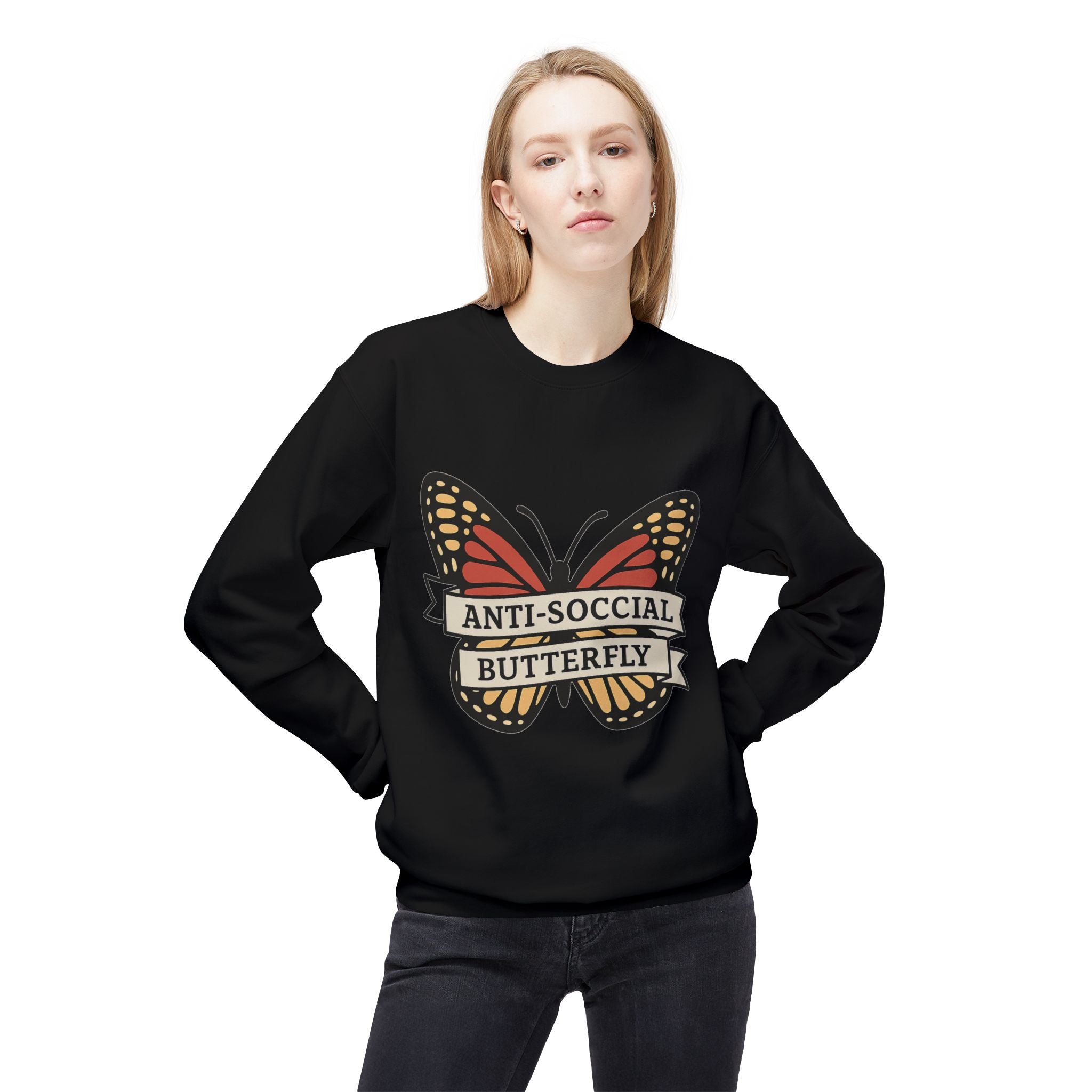 Anti-Social Butterfly Crewneck Sweatshirt