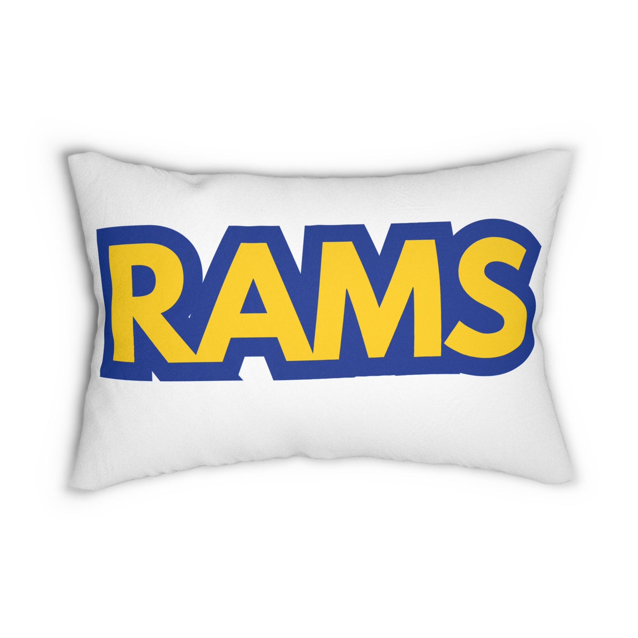 Rams Throw Pillow - Blue & Gold Football Fan Cushion, Game Day Home Décor, Sports Gift