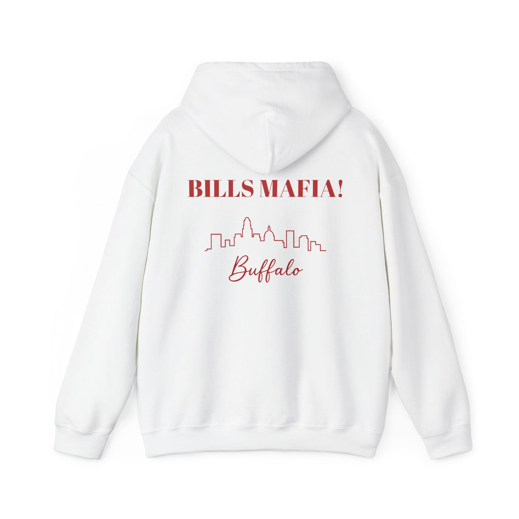Buffalo Bills Fan Hooded Sweatshirt - Buffalo -Bills Mafia- Hoodie - Buffalo Mascot Design