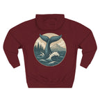 Ocean Adventure Fleece Hoodie, Coastal Wanderer Sweatshirt, Seaside Explorer Hoodie, Nautical Vibes Jacket, Beach Lover Outerwear