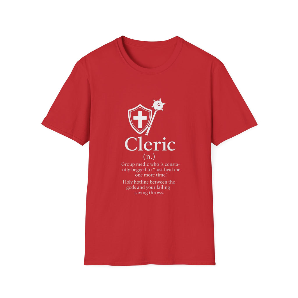 Cleric Class T-Shirt - Funny Dungeons & Dragons Tee