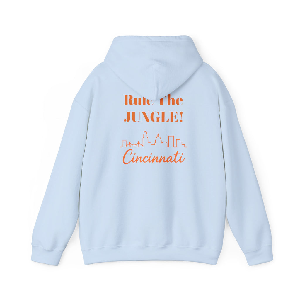 Cincinnati -Rule the Jungle- Hoodie - Cincinnati Tiger Sweatshirt - Cozy Unisex Hoodie, Perfect for Game Day