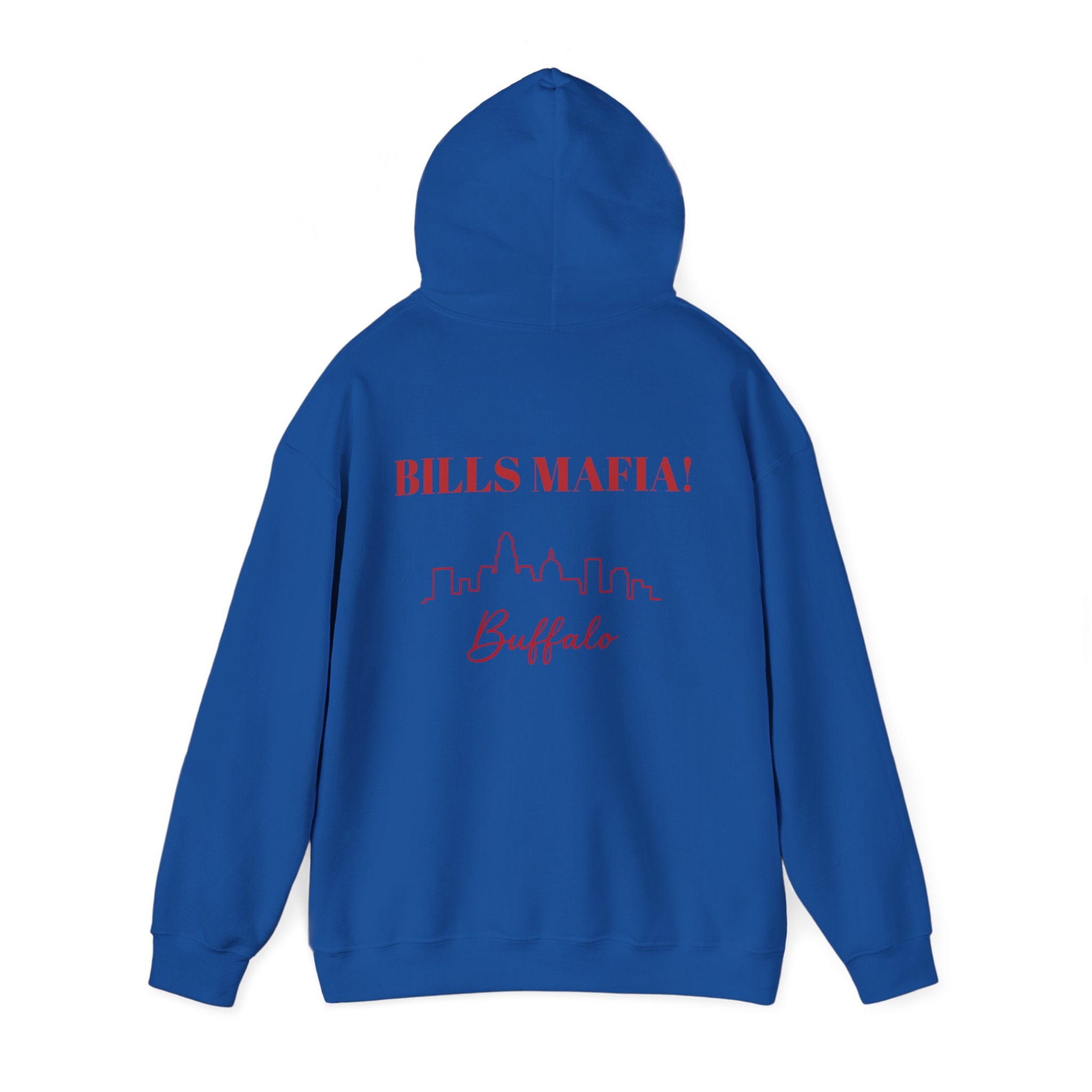 Buffalo Bills Fan Hooded Sweatshirt - Buffalo -Bills Mafia- Hoodie - Buffalo Mascot Design
