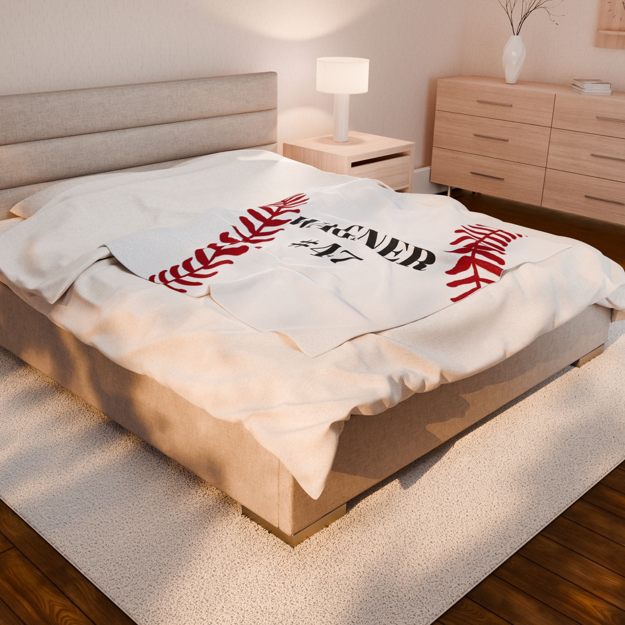 Personalized Baseball Player Last Name Number Gift, Custom Sports Blanket, Team Fan Coach Gift, Baseball Player gift