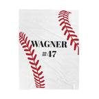 Personalized Baseball Player Last Name Number Gift, Custom Sports Blanket, Team Fan Coach Gift, Baseball Player gift