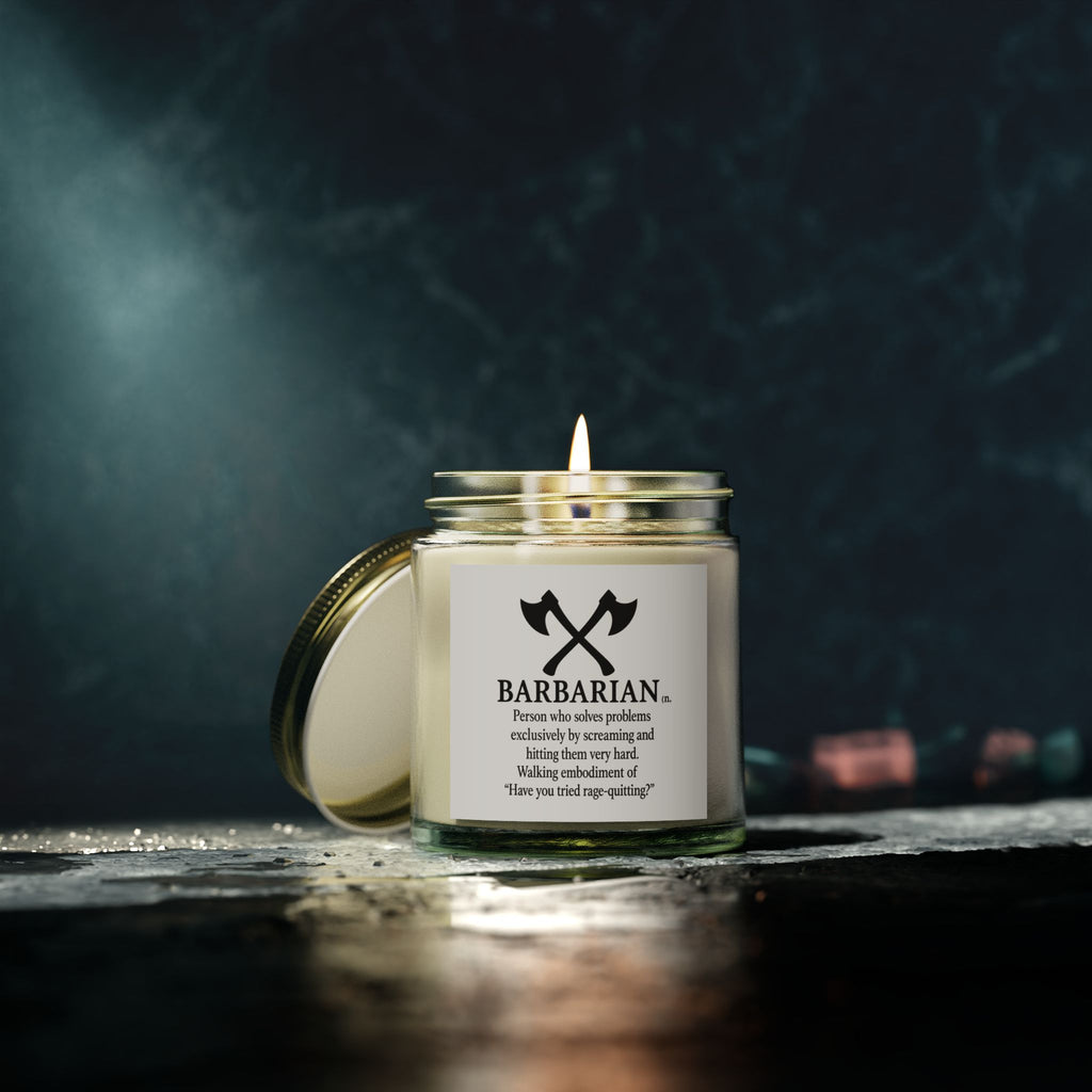 Barbarian Candle | DnD Gift | Dungeons and Dragons Candle | Funny Gamer Candle | TTRPG Gift | Dungeon Master Gift | Tabletop RPG Decor