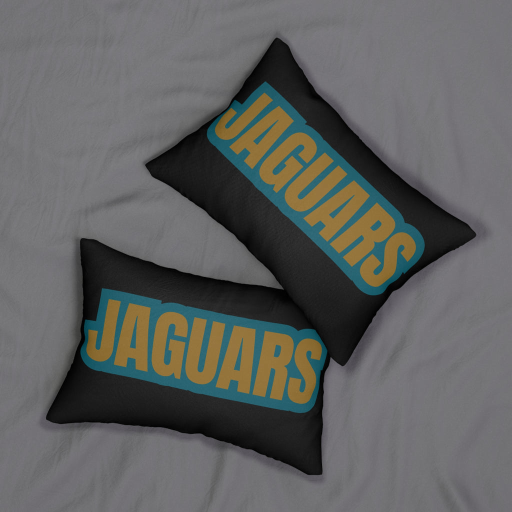 Jaguars Inspired Football Pillow | Black & Gold Sports Fan Cushion | Game Day Home Décor, Gift for Game Day, Team Spirit
