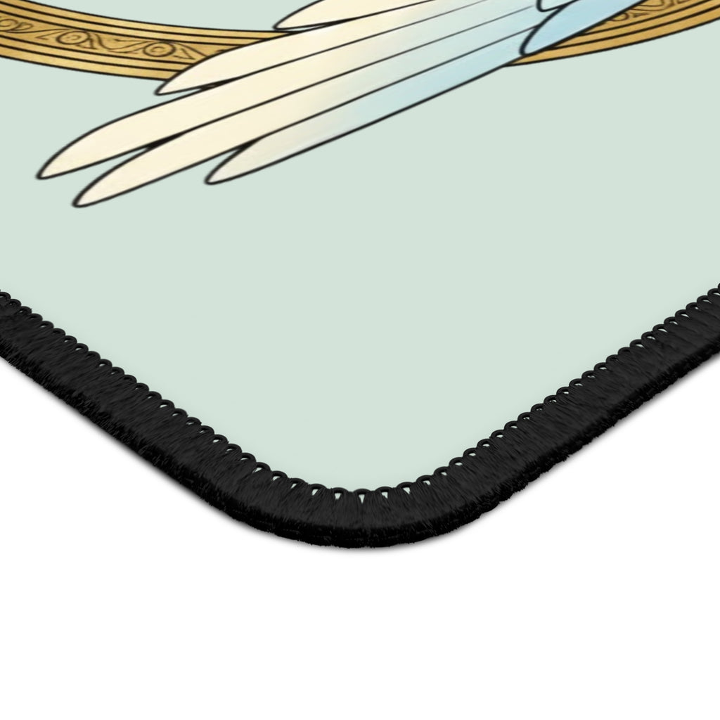 White Mana Gaming Mouse Pad – Magic the Gathering Inspired | RPG Desk Mat | Gamer Setup Accessory | Order & Protection Design