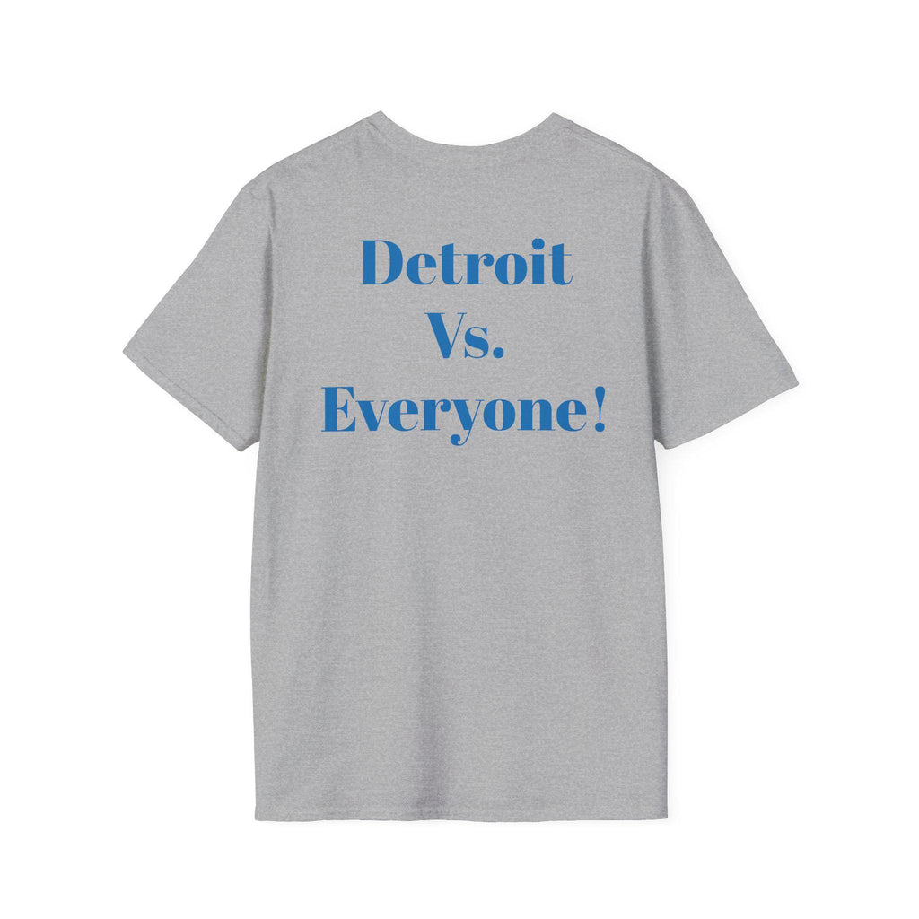 Detroit -Detroit Vs. Everyone- Lions Fan T-Shirt - Lion Mascot