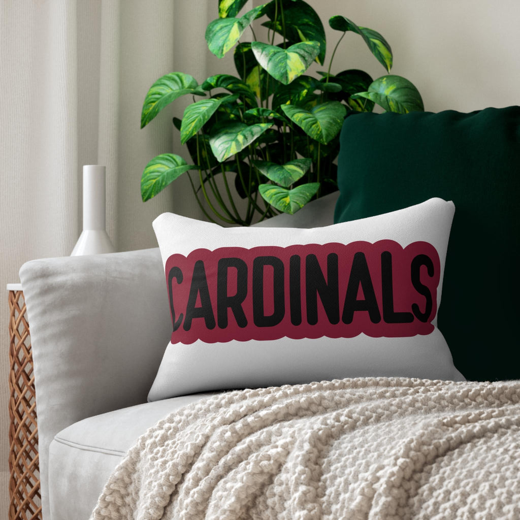 Cardinals Throw Pillow - Red & Black Football Fan Cushion, Game Day Home Décor, Sports Gift