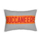 Buccaneers Throw Pillow - Red & Pewter Football Fan Cushion, Game Day, Sports Gift, Sport Fan Decor, Unique Gift for Football Lovers