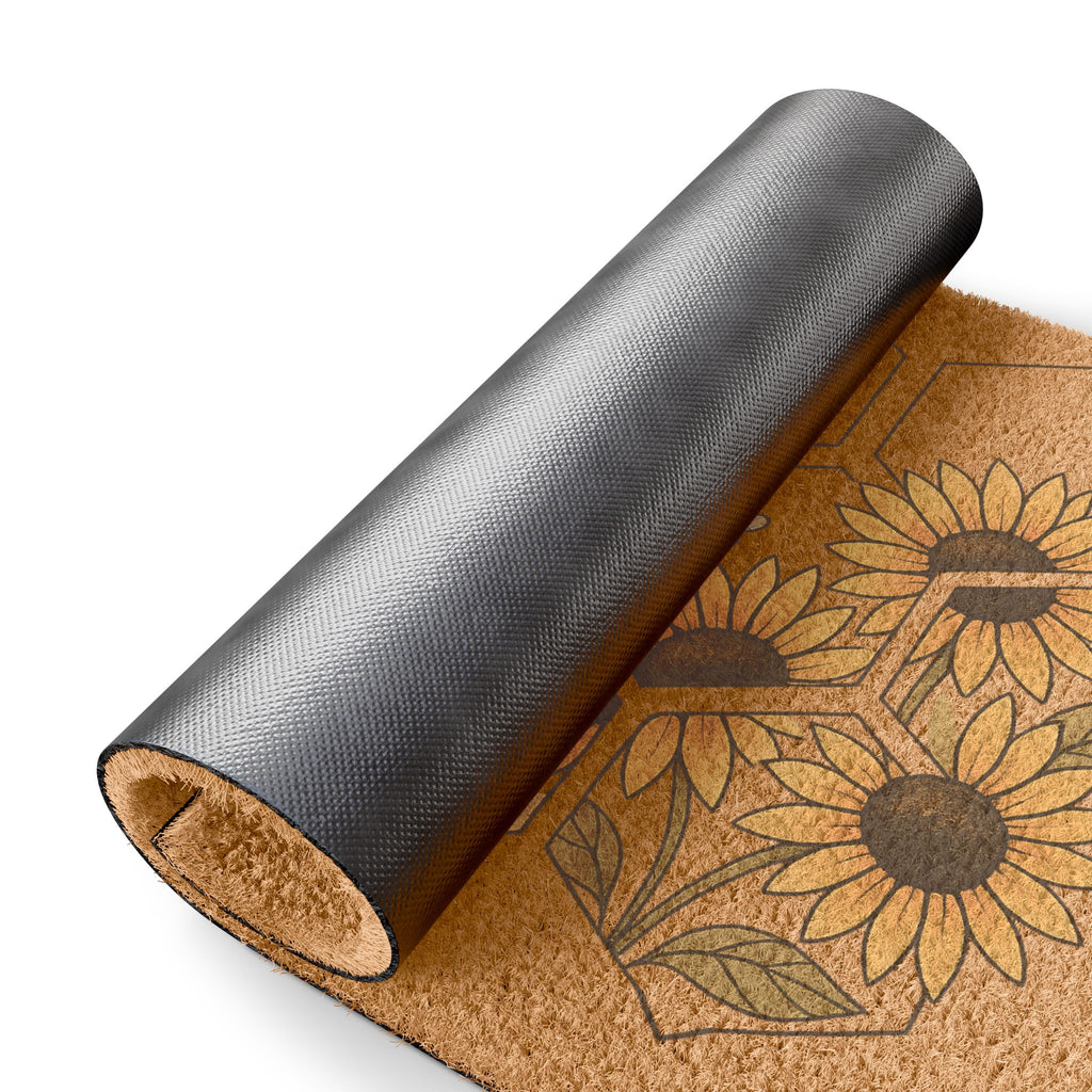 Sunflower Welcome Doormat | Bloom Where You're Planted | Sunflower Welcome Mat | Housewarming Gift | Farmhouse Entryway Rug