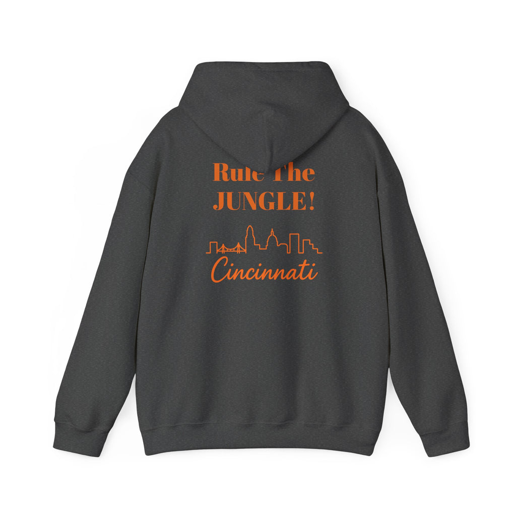 Cincinnati -Rule the Jungle- Hoodie - Cincinnati Tiger Sweatshirt - Cozy Unisex Hoodie, Perfect for Game Day