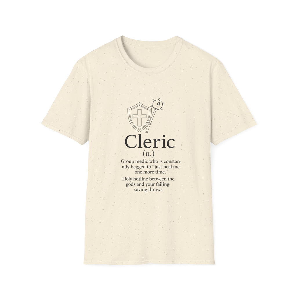 Cleric Class T-Shirt - Funny Dungeons & Dragons Tee