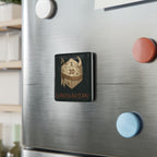 Barbarian D20 Porcelain Magnet — RPG Dice Square Magnet for Tabletop Gamers