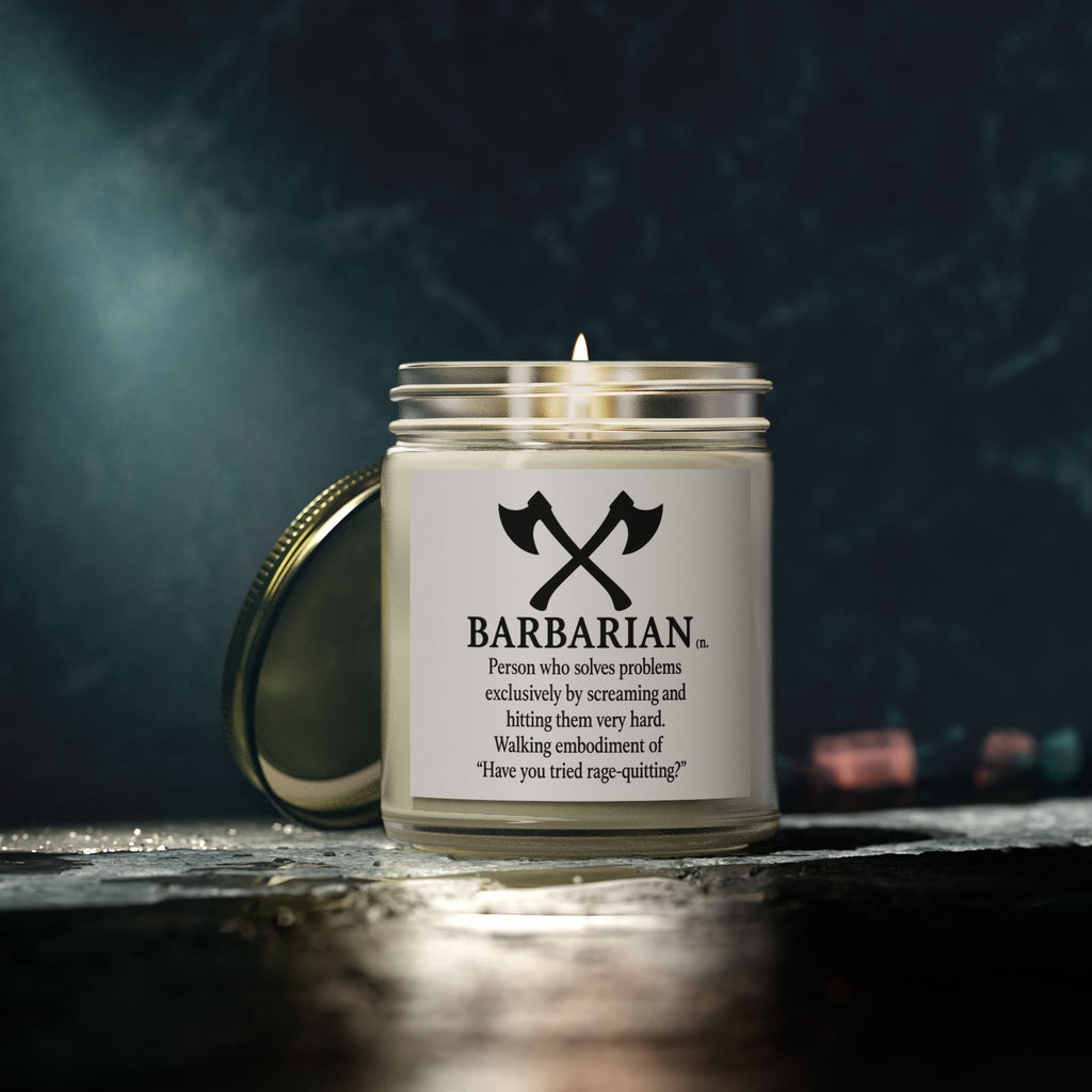 Barbarian Candle | DnD Gift | Dungeons and Dragons Candle | Funny Gamer Candle | TTRPG Gift | Dungeon Master Gift | Tabletop RPG Decor