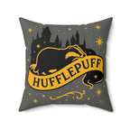 Hufflepuff Throw Pillow | Hogwarts House Decor | Harry Potter Inspired Badger Cushion | Magic School Gift | House Crest Throw Pillow