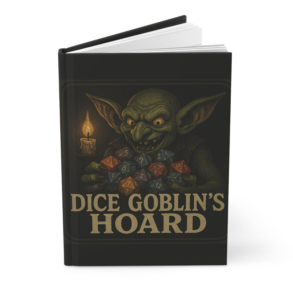 Dice Goblin's Hoard Hardcover Journal -  Tabletop RPG Diary, D&D Campaign Notebook, Battle Notebook, Game Master Journal, RPG Campaign Log