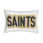 Saints Throw Pillow - Black & Gold Football Fan Cushion, Game Day Home Décor, Sports Gift