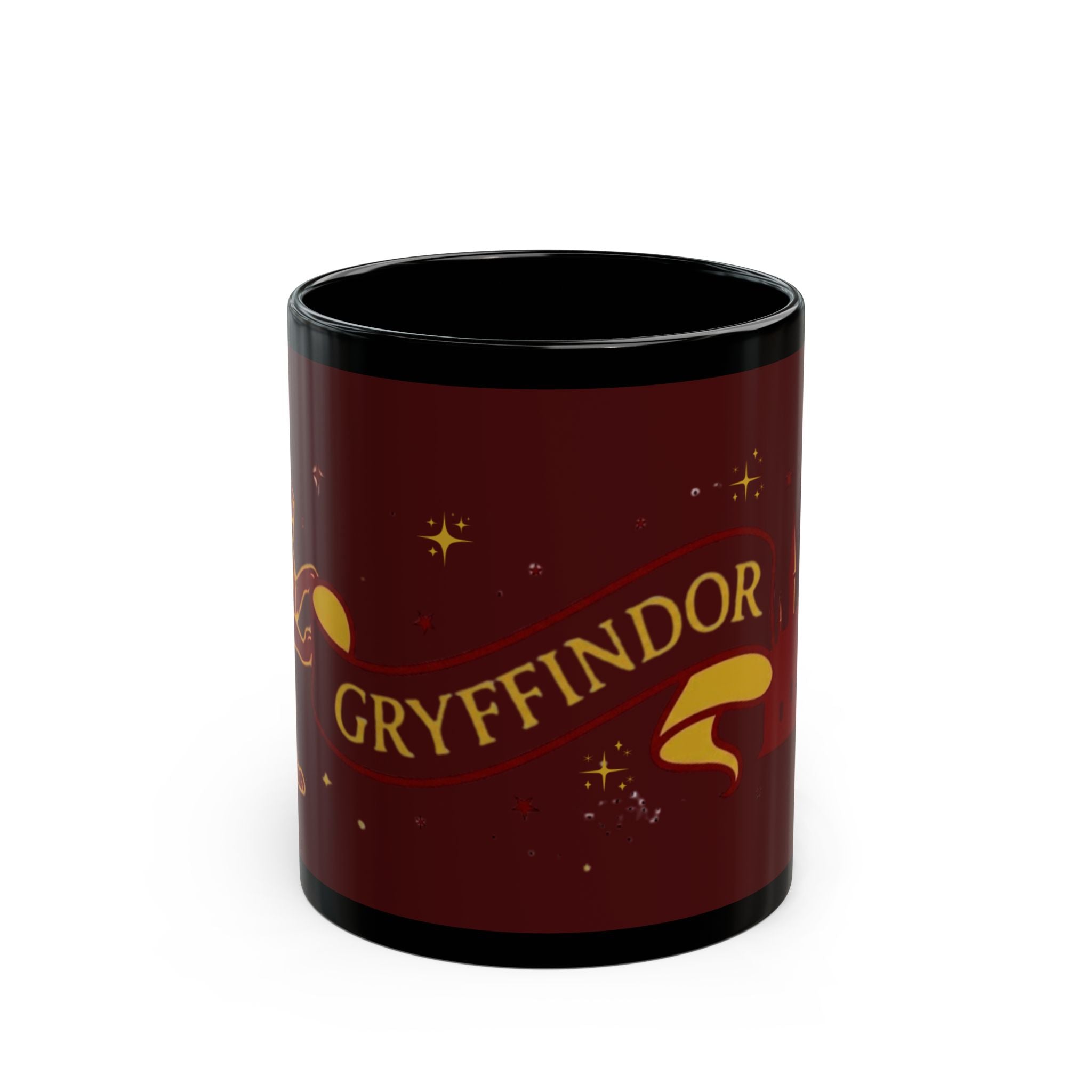 Gryffindor-Inspired Lion Crest Black Mug | 11oz or 15oz