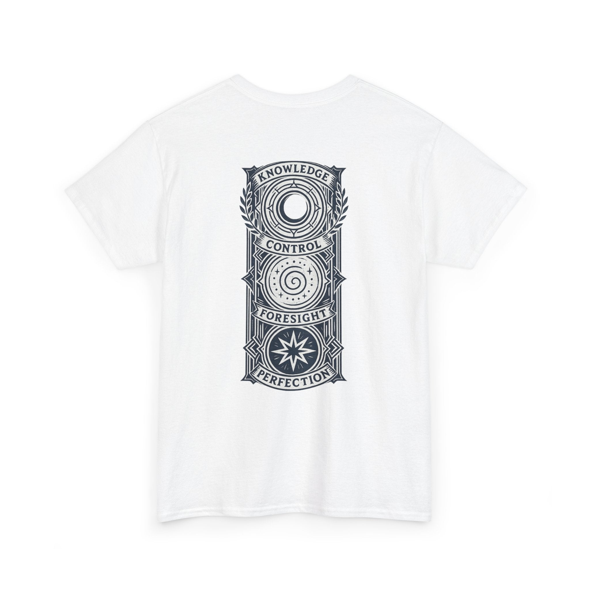 Blue Mana Emblem T-Shirt — Knowledge • Control • Foresight • Perfection