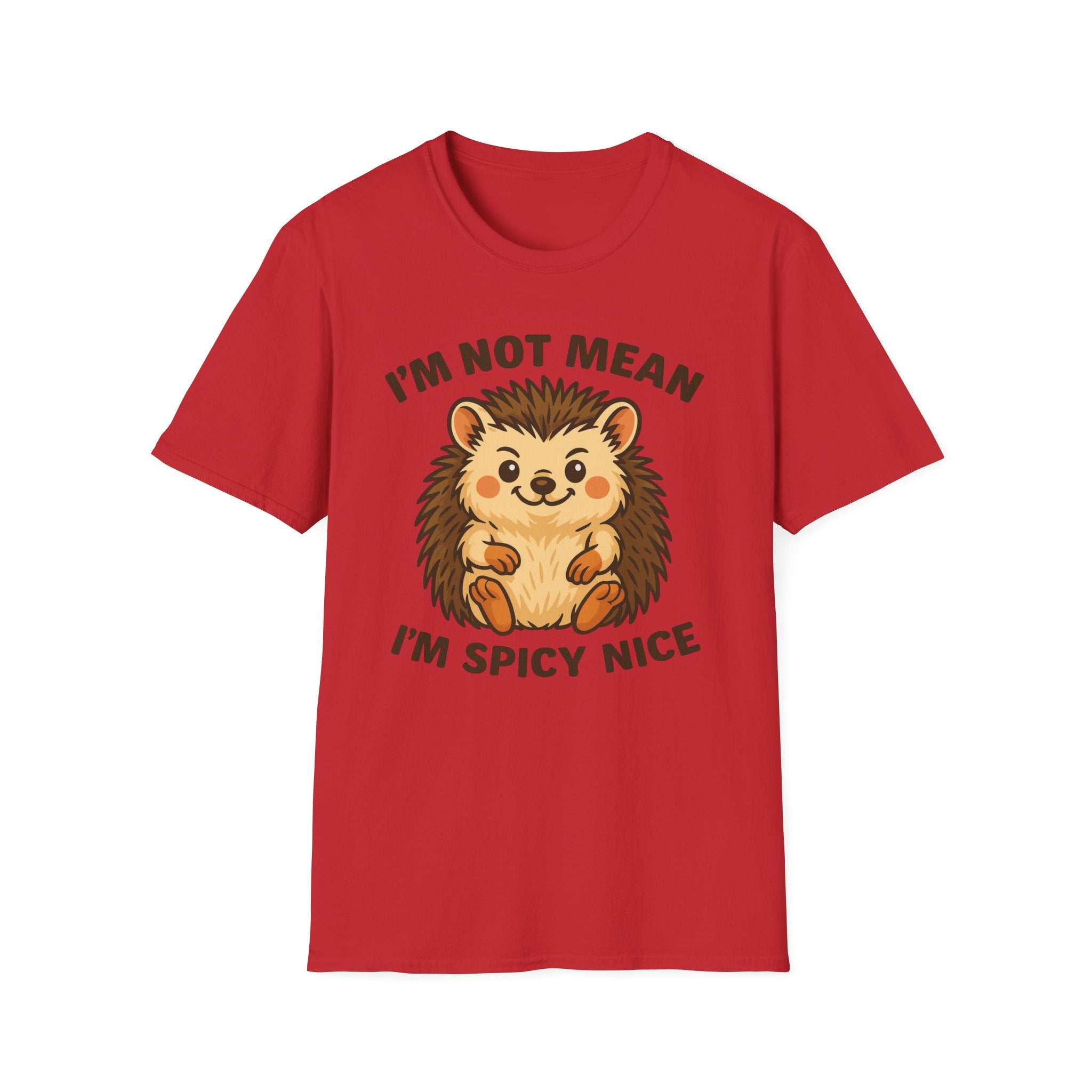 Cute Hedgehog T-Shirt, Funny Animal Tee, Spicy Nice Shirt, Gift for Hedgehog Lovers, Unisex Softstyle Top