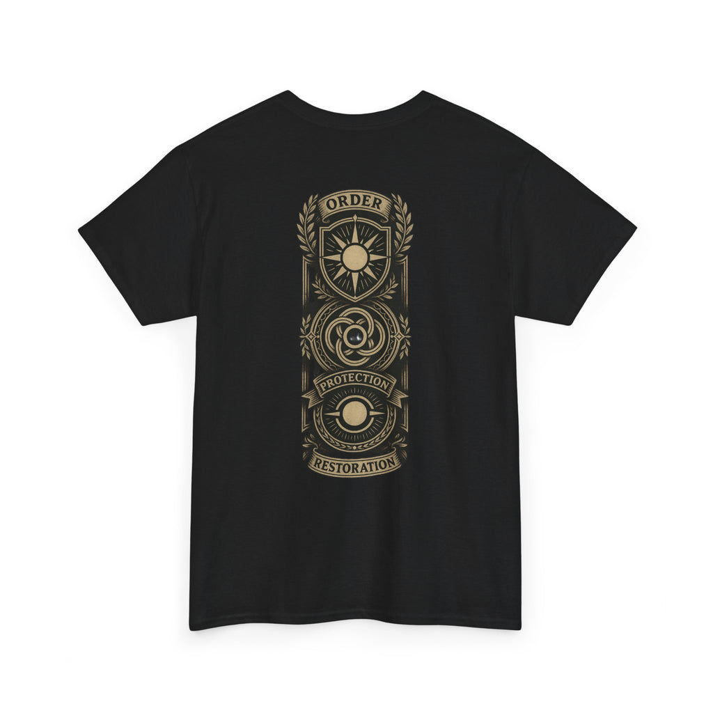 MTG White Mana Emblem T-Shirt — Order • Protection • Restoration