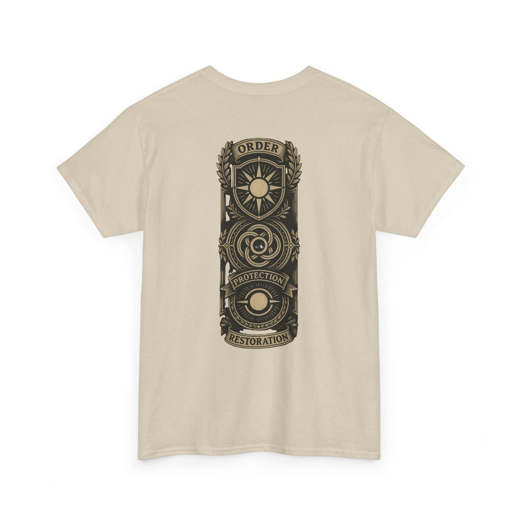 MTG White Mana Emblem T-Shirt — Order • Protection • Restoration