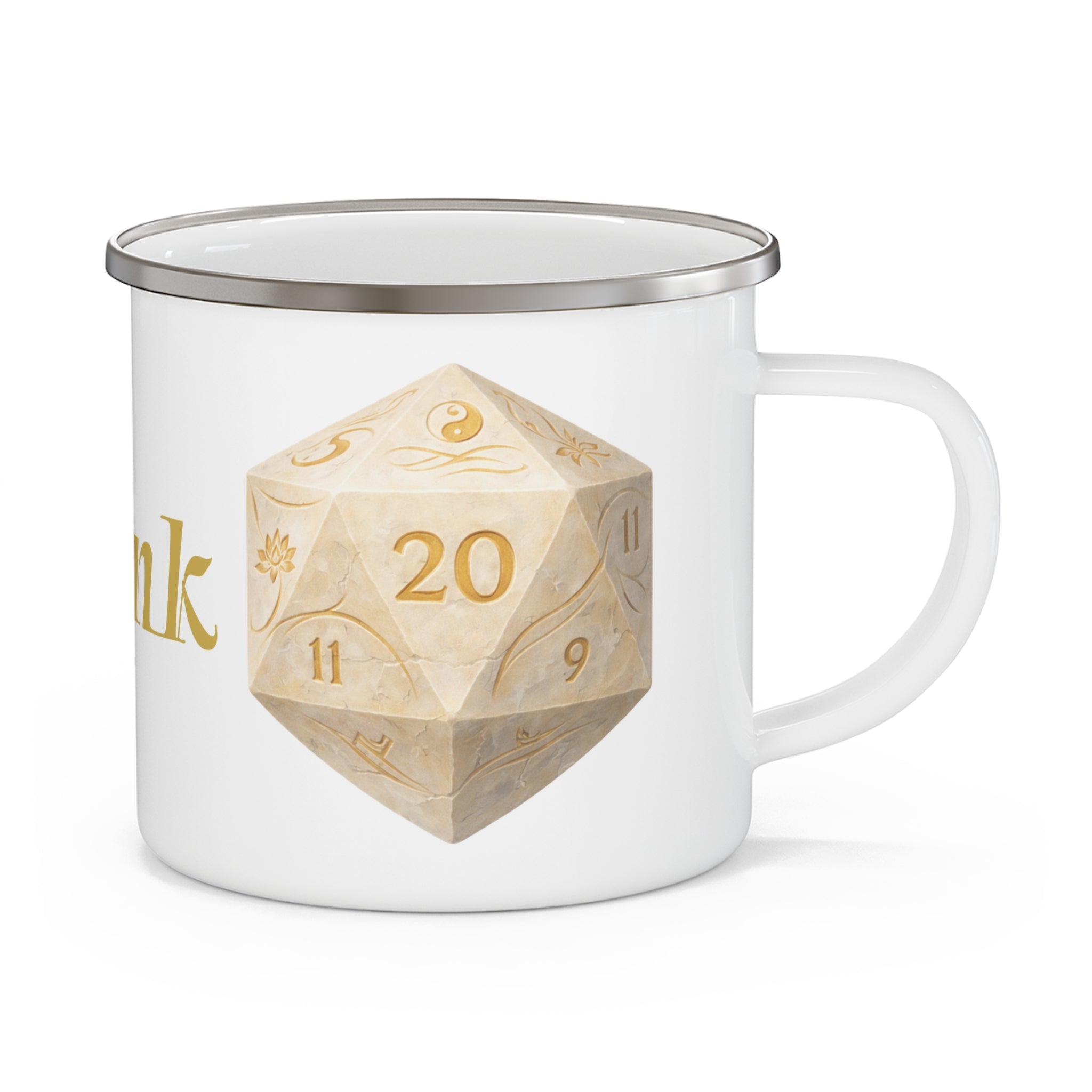 Monk D20 Enamel Mug – Path of Balance