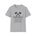Barbarian Definition T-Shirt - Funny DnD Tabletop RPG Tee, Humor Tee, Gift for Friends, Funny Shirt, Casual Wear, Meme Lover Apparel