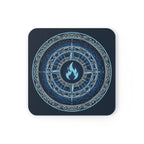 Blue Mana MTG Cork Coaster — Round Heat-Resistant Drink Coaster
