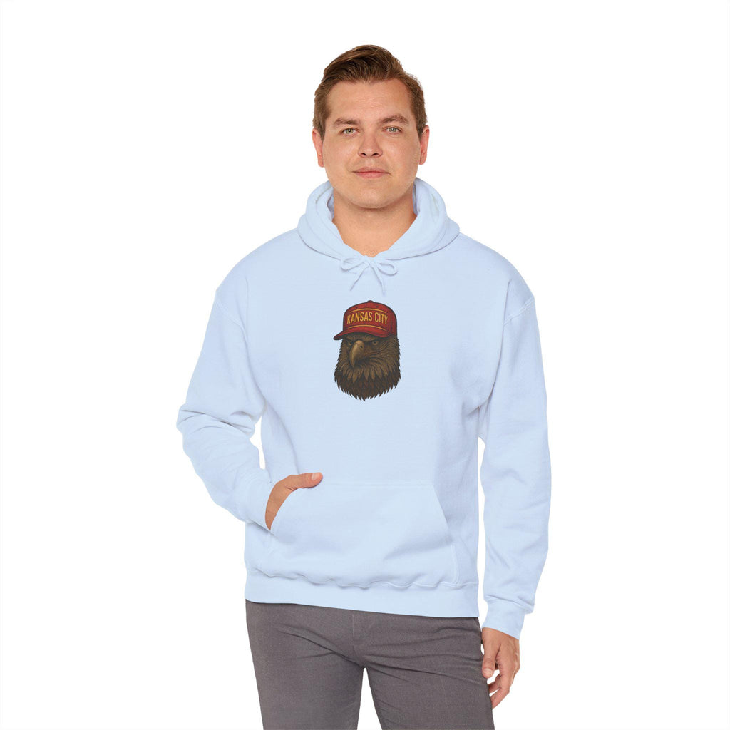 Kansas City "Red Kingdom" Hoodie - Eagle Mascot - Kansas City Football