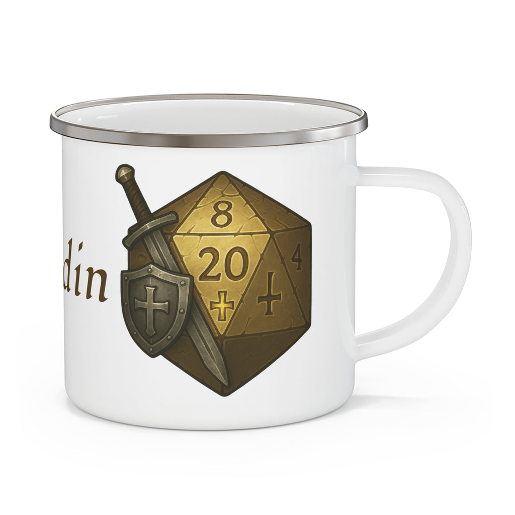 Paladin D20 Enamel Mug – Oathbound Resolve
