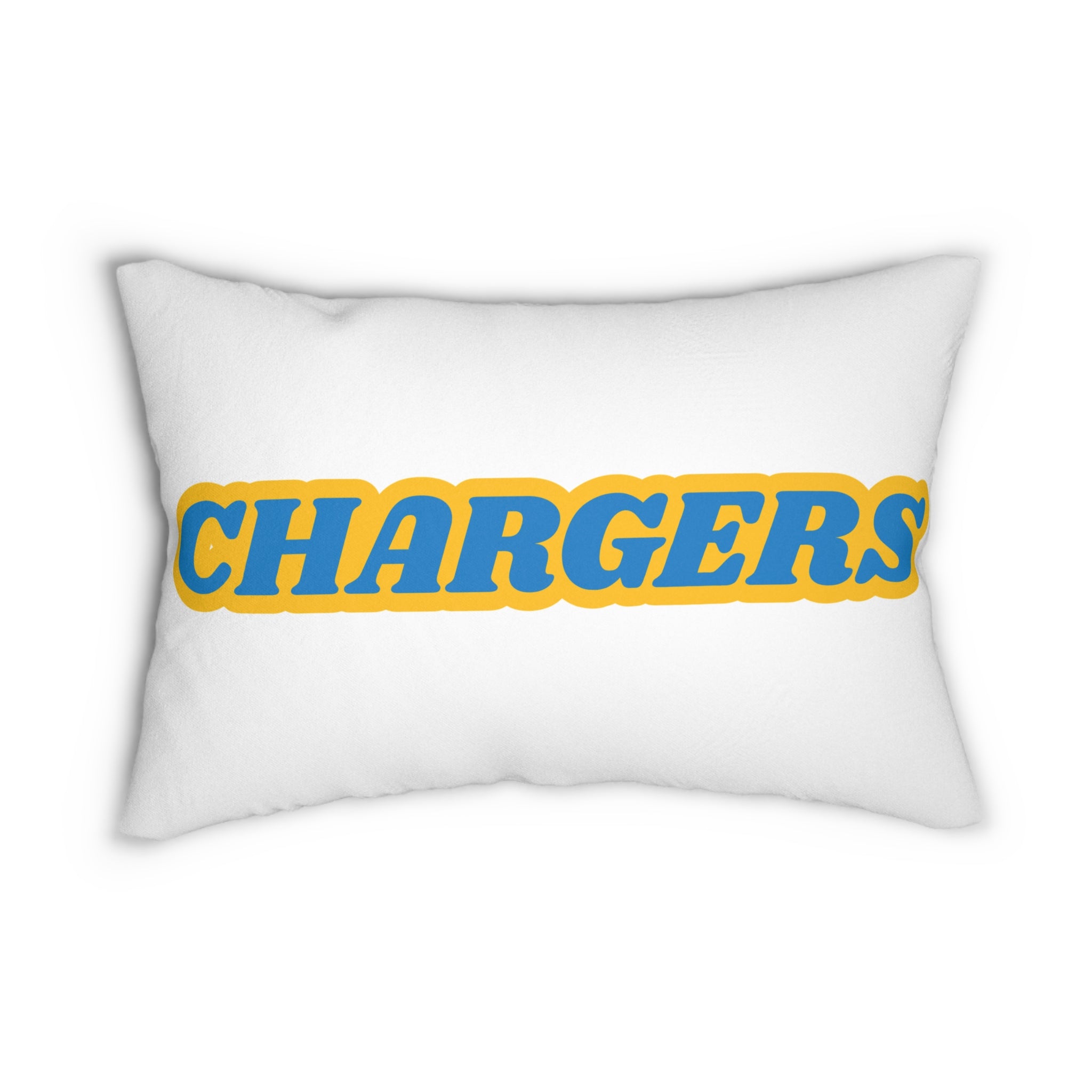 Chargers Inspired Football Pillow | Blue & Gold Sports Fan Cushion | Game Day Home Décor, Sports Decor, Gift for Fans