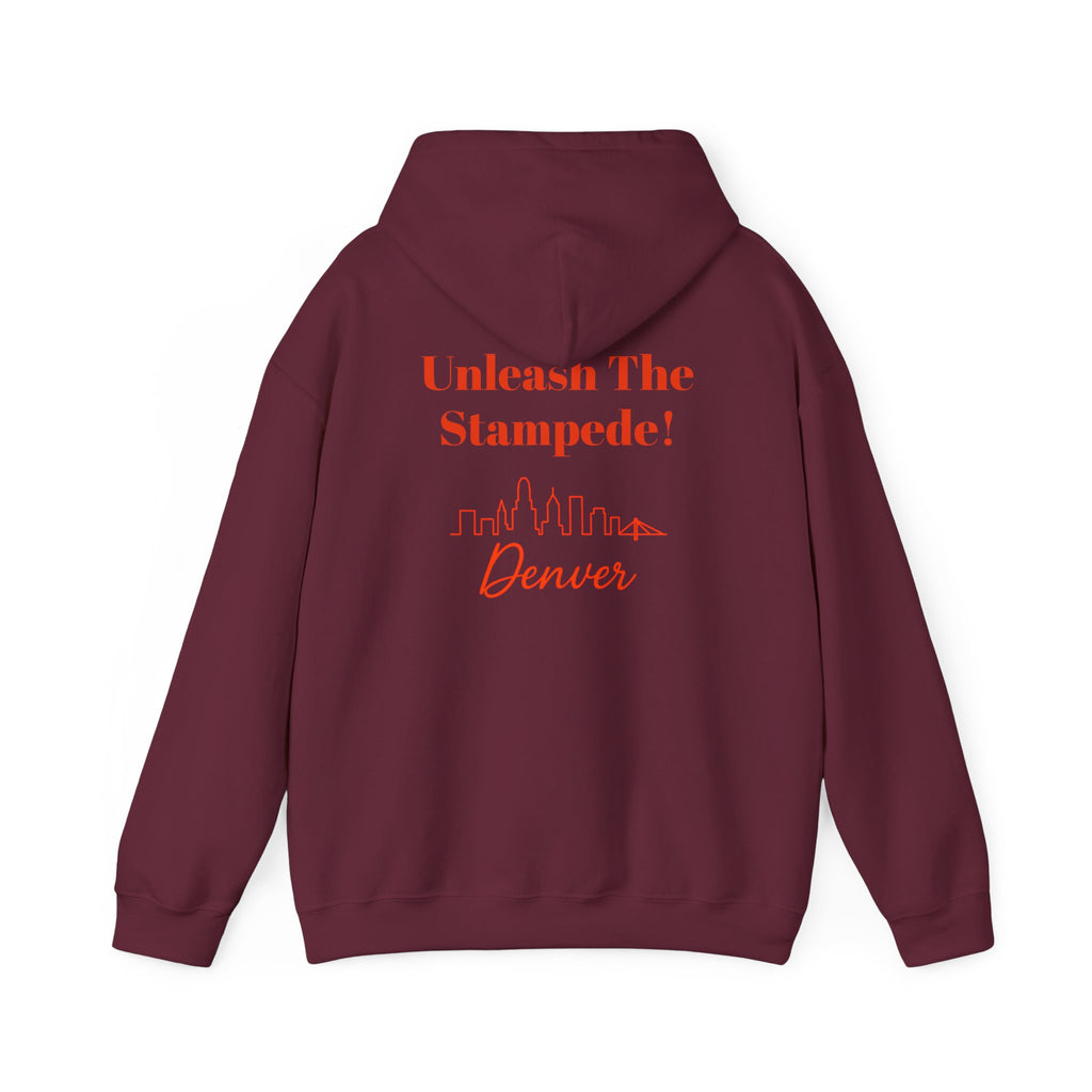 Denver -Unleash The Stampede!- Hoodie - Bronco Mascot