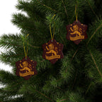 Gryffindor Lion Ceramic Ornament | Round Double-Sided Hogwarts House