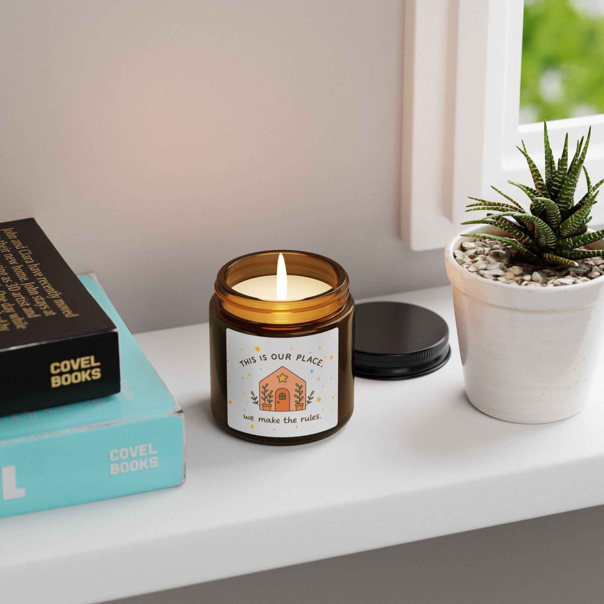 Folklore Lover Vibes - This is Our Place, We Make the Rules - Cozy Home Amber Jar Candle