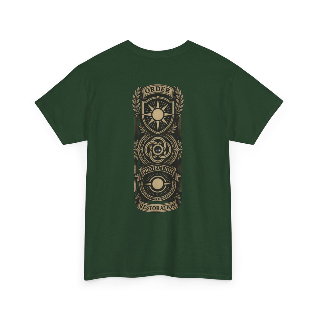 MTG White Mana Emblem T-Shirt — Order • Protection • Restoration