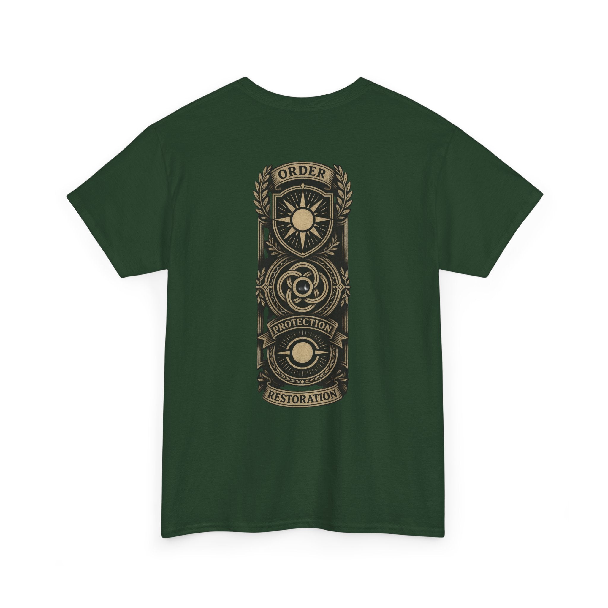 MTG White Mana Emblem T-Shirt — Order • Protection • Restoration
