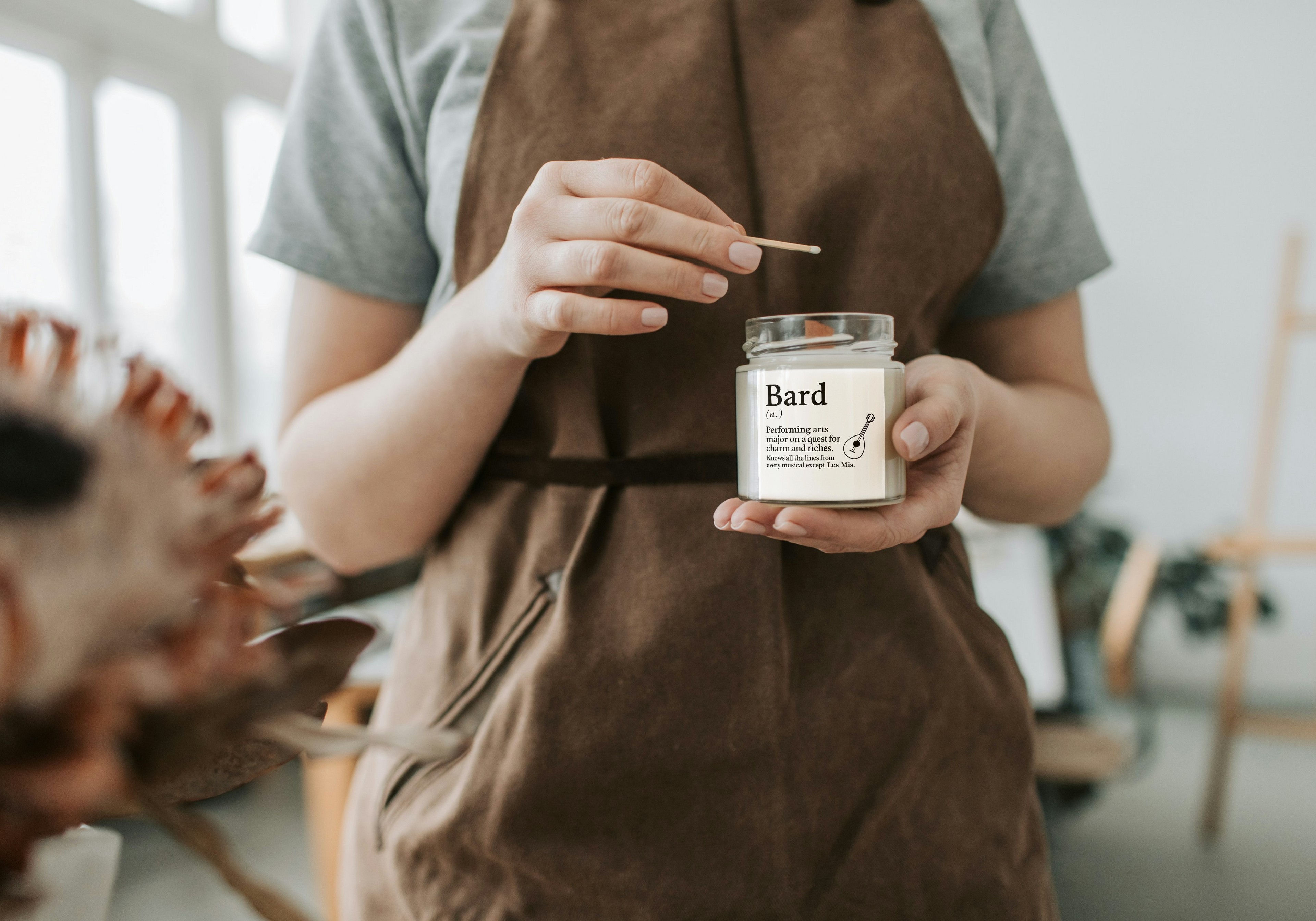 Bard D&D Inspired Candle, RPG Players Gift, Dungeon Master Candle, Coconut Apricot Wax Candle, Fantasy Lover Candle, Scented Candle