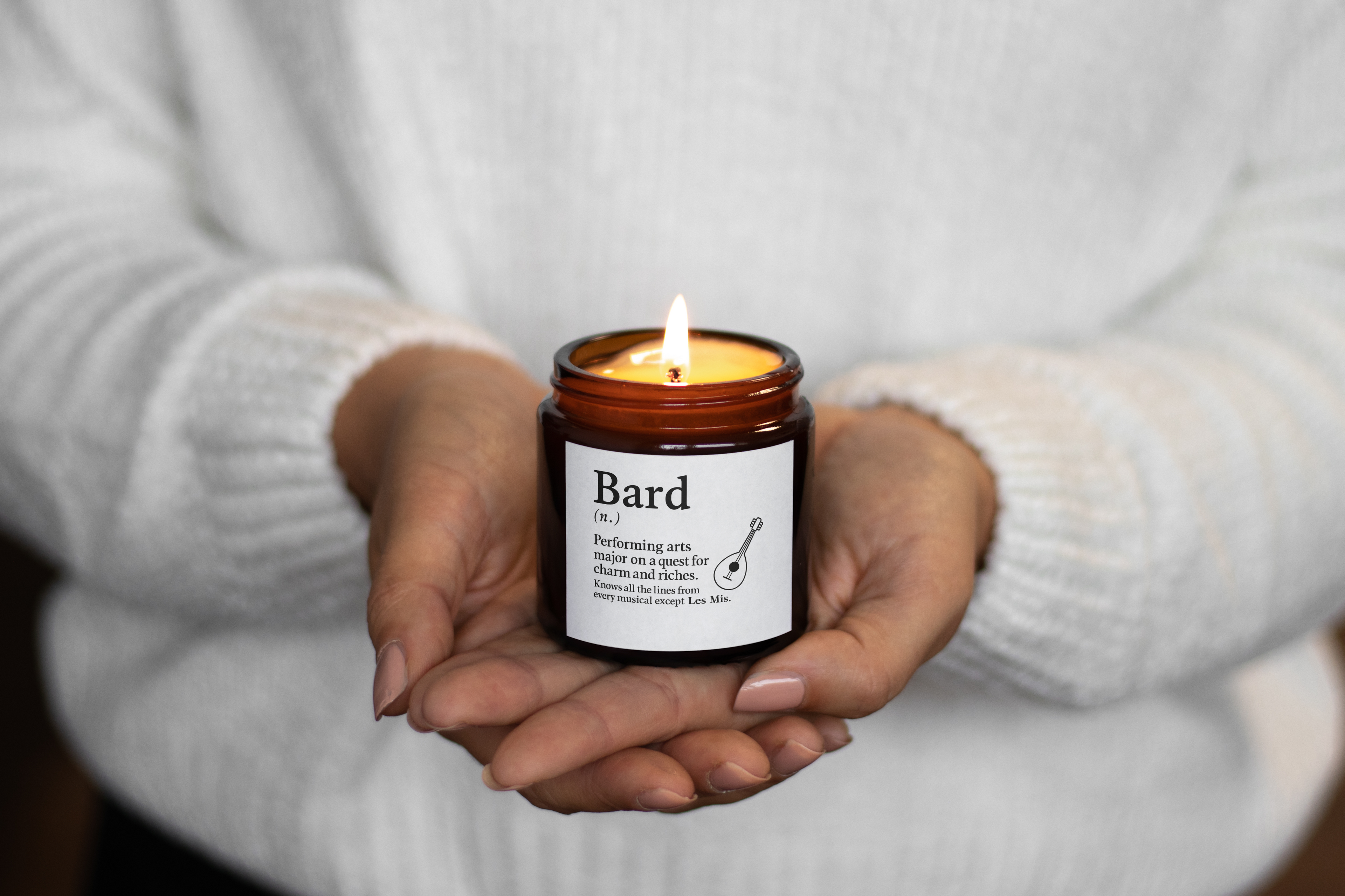 Bard D&D Inspired Candle, RPG Players Gift, Dungeon Master Candle, Coconut Apricot Wax Candle, Fantasy Lover Candle, Scented Candle